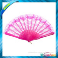 Lacquered nicely plastic ribs lace fan for sale